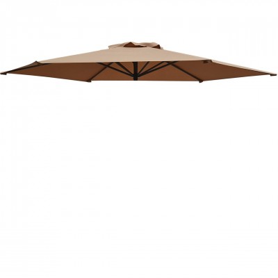Replacement Patio Umbrella Canopy Cover for 9ft 6 Ribs Umbrella (CANOPY ONLY)-Tan   563601282